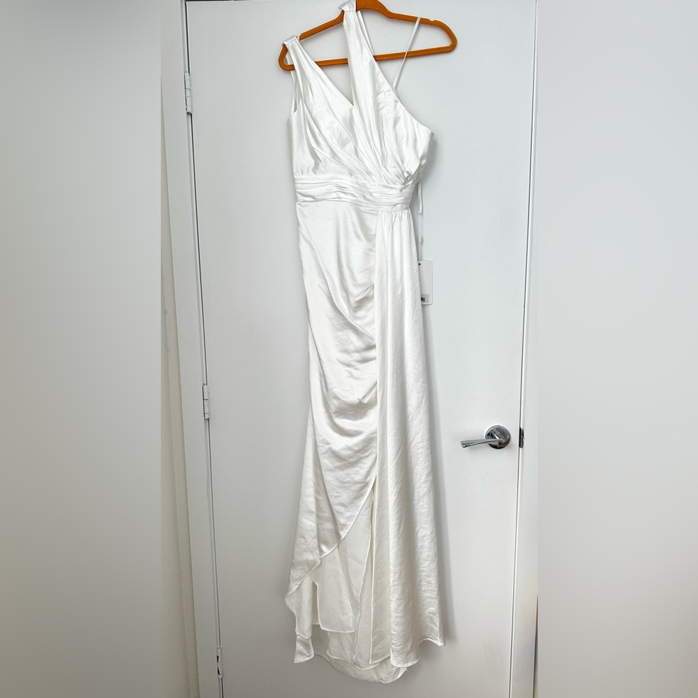 MacDuggal Satin One Shoulder Maxi Dress - Picture 5 of 9